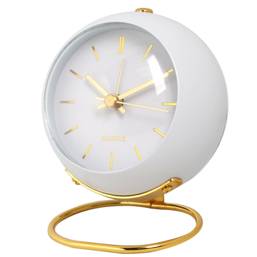 vintage minimalist round table alarm clock aesthetic room decor roomtery