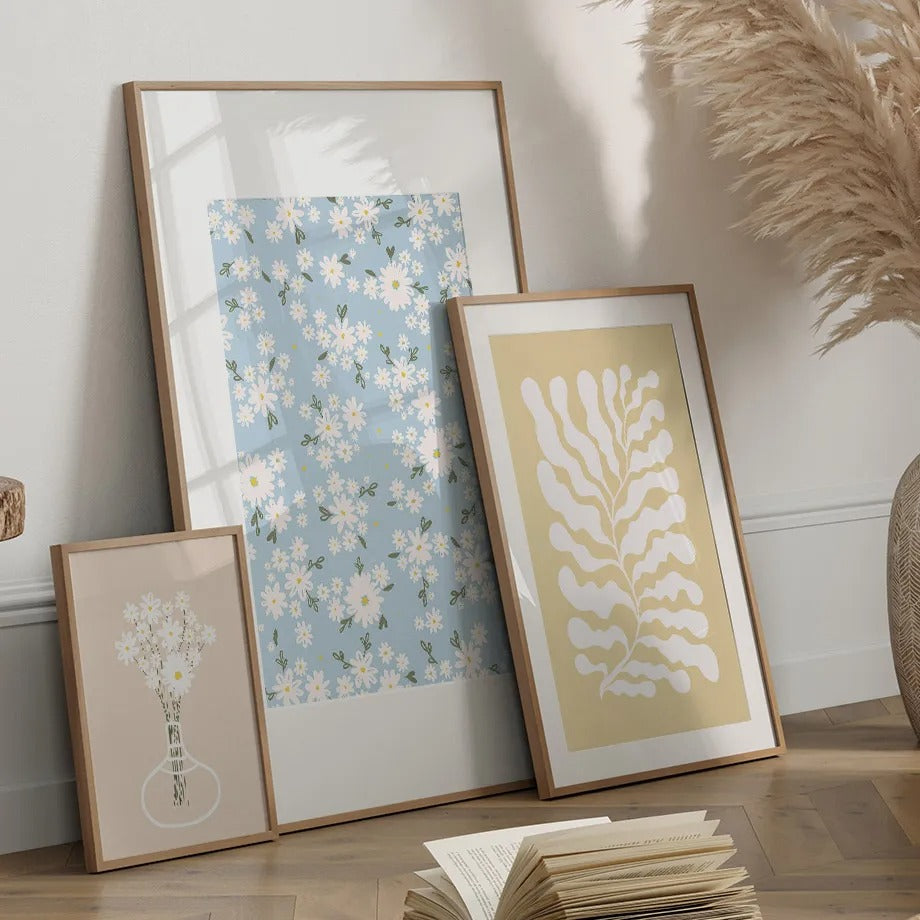cute pastel drawings gallery wall art aesthetic canvas posters roomtery