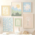 cute pastel drawings gallery wall art aesthetic canvas posters roomtery