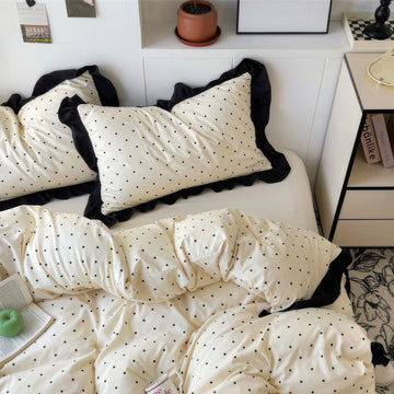 French-Aesthetic-Polka-Dot-Bedding-Set