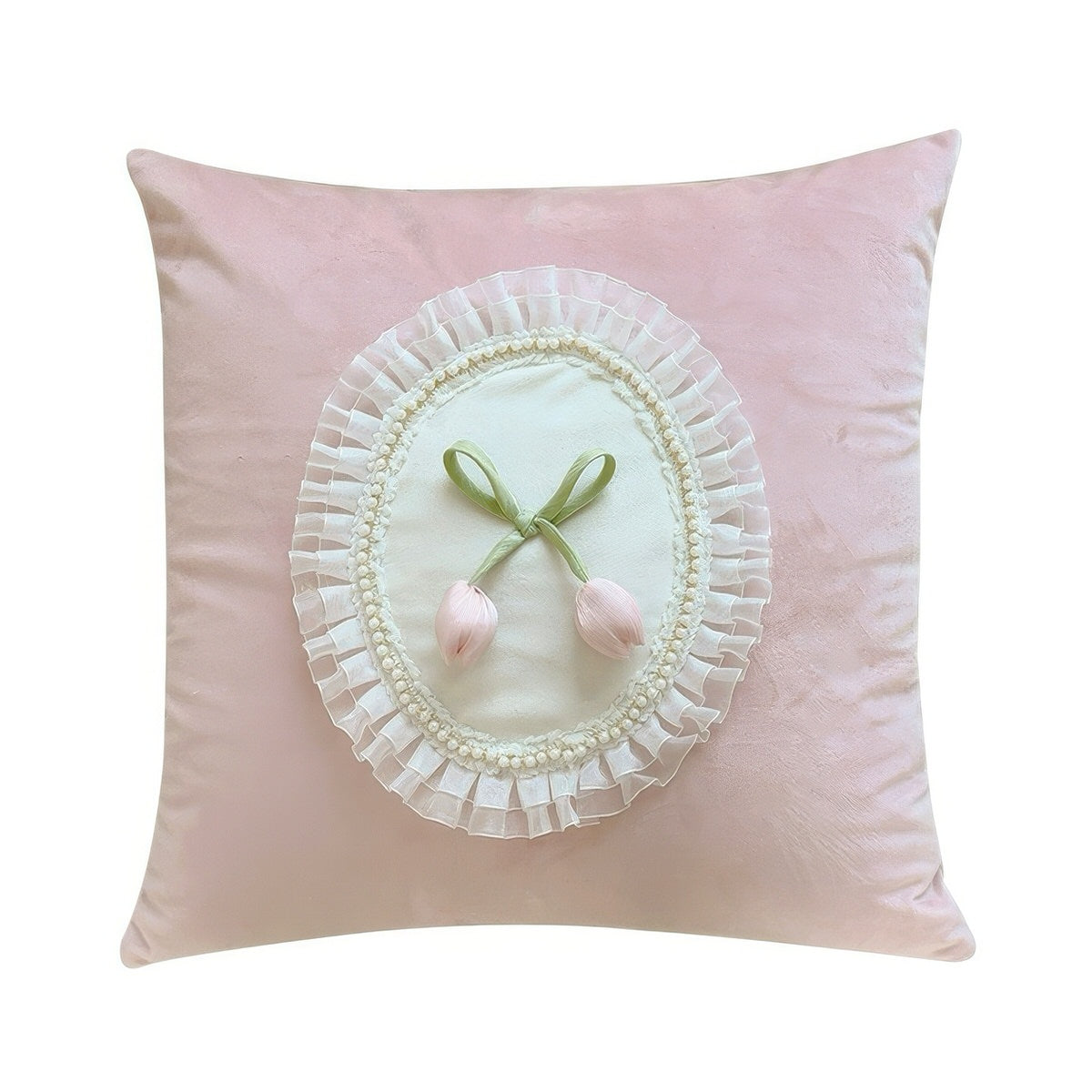 French-Vintage-Tulip-Ruffle-Pillow Covers
