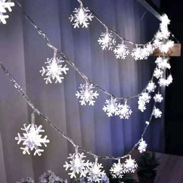 LED Snowflakes String Lights