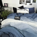 blue gradient aesthetic bedding duvet cover set
