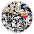 spiritual aesthetic sun and moon print stickers roomtery
