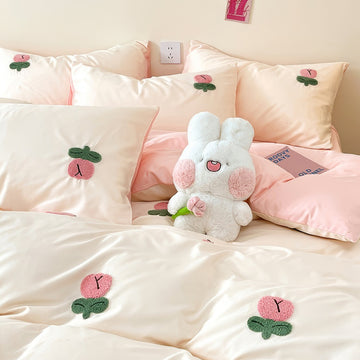 Tulip-Flower-Embroidered-Bedding-Set