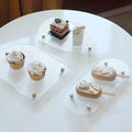 grooved acrylic irregular shaped decorative coaster for desk organization and decor
