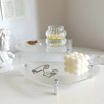 Grooved Acrylic Decorative Tray