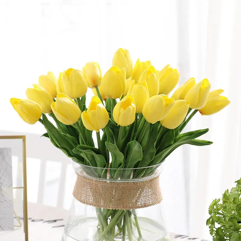 artificial tulip flowers bouquet roomtery aesthetic room decor