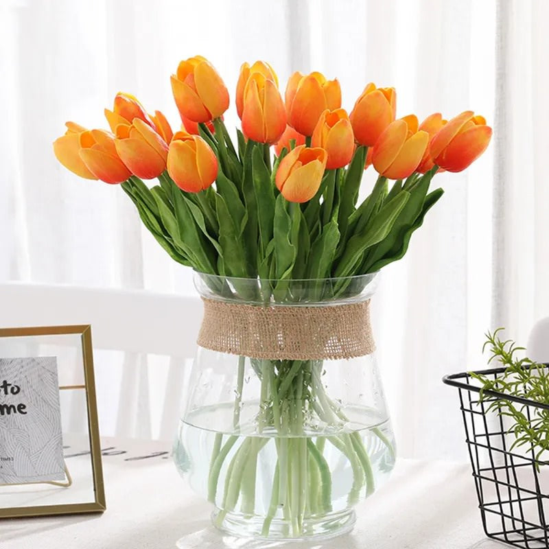 artificial tulip flowers bouquet roomtery aesthetic room decor