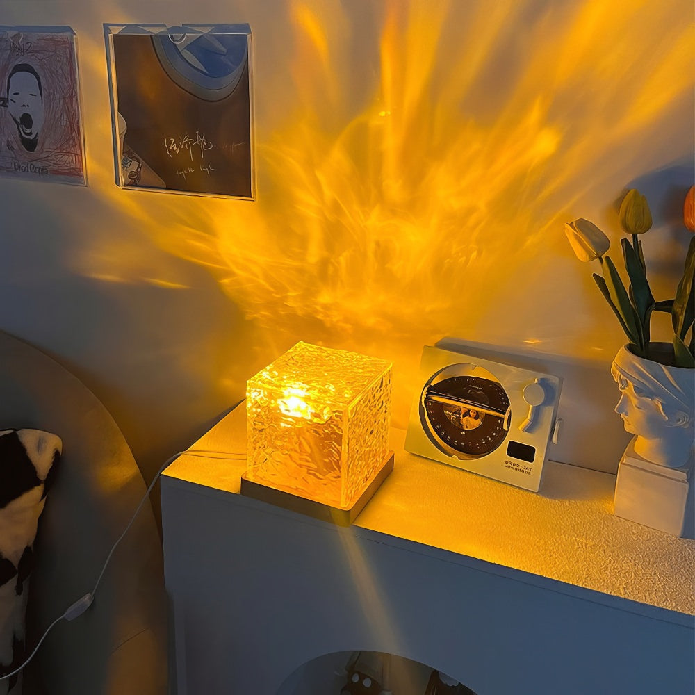 aurora night light ambient ice cube lamp aesthetic room lighting