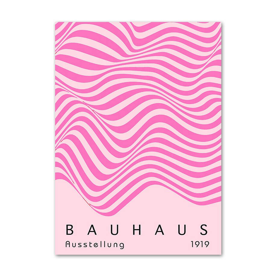 barbiecore aesthetic gallery wall art prints canvas posters in bright pink and acid blue colors