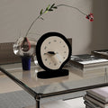 black and white irregular minimalist desk clock