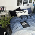 blue gradient aesthetic bedding duvet cover set