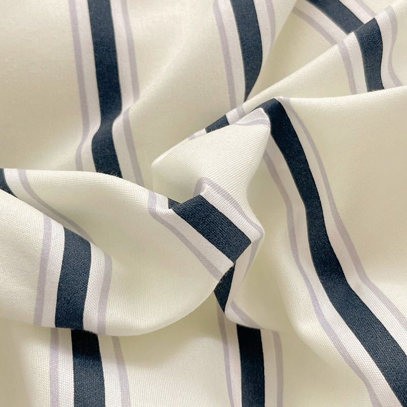 minimalist aesthetic striped bedding duvet cover set in blue shades roomtery aesthetic bedroom decor