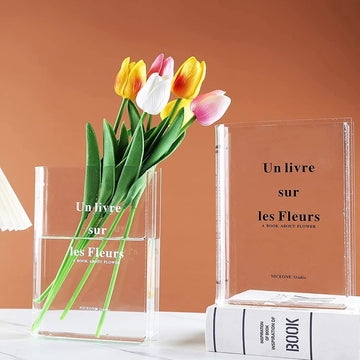 Book Shaped Acrylic Flower Vase