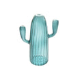 cactus shaped green and blue glass vase aesthetic decor roomtery
