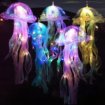 jellyfish lights wall and ceiling hanging night light decor