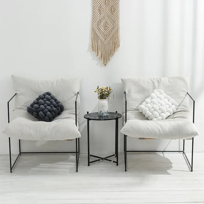 hand-knitted chunky soft plush cushion throw pillow roomtery