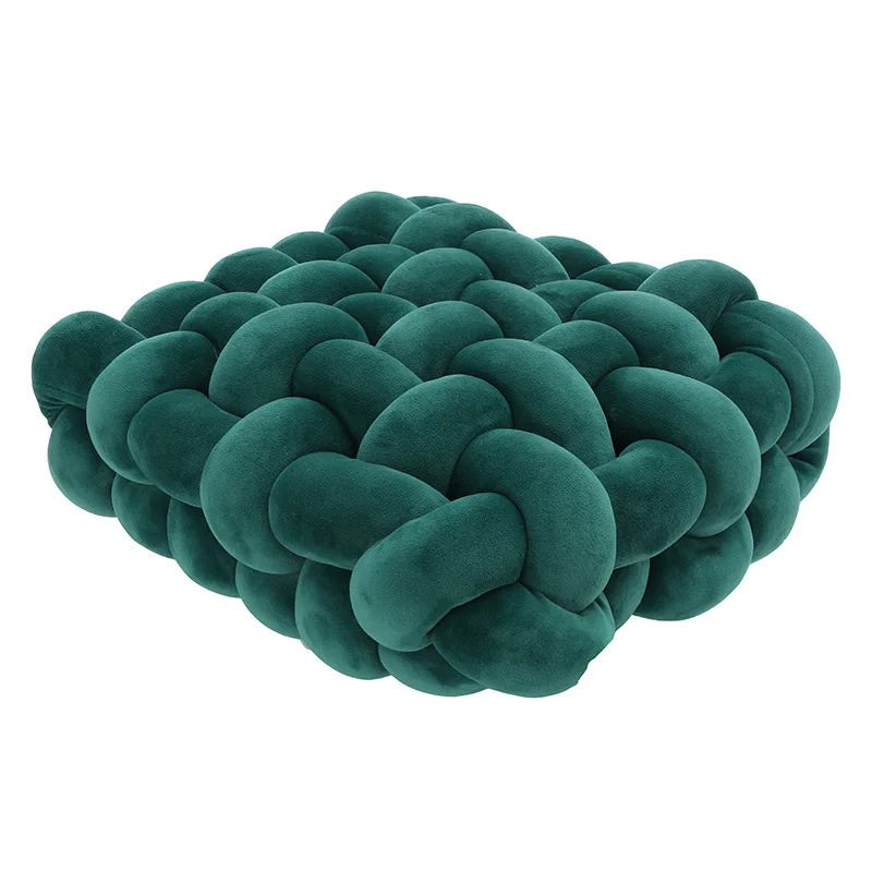hand-knitted chunky soft plush cushion throw pillow roomtery