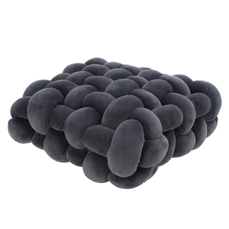 hand-knitted chunky soft plush cushion throw pillow roomtery