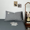 classic black gingham print bedding duvet cover set