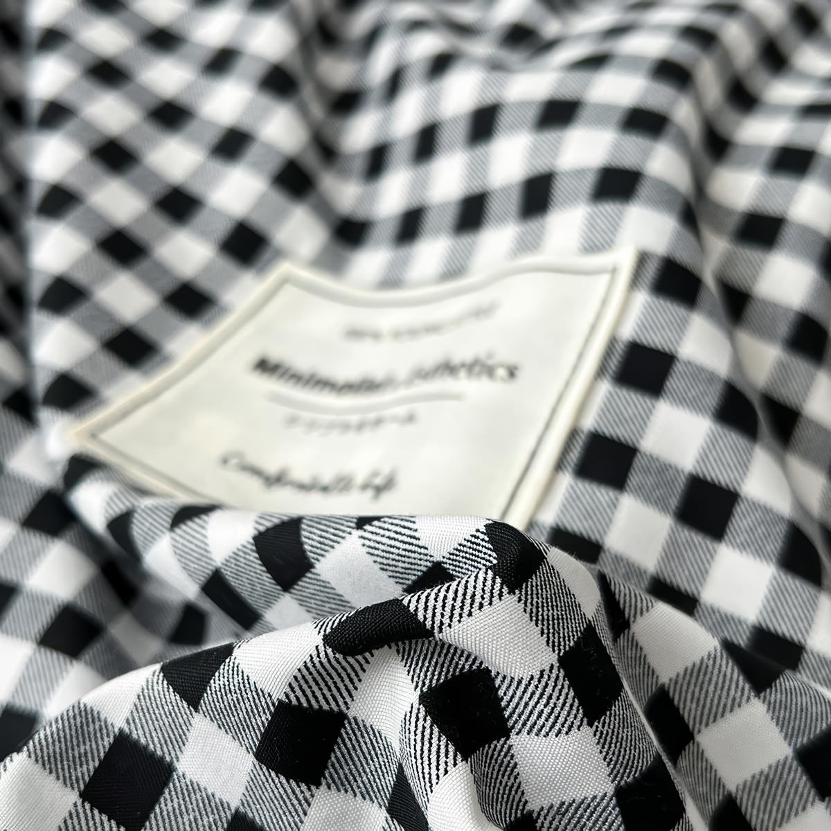 classic black gingham print bedding duvet cover set