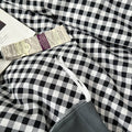 classic black gingham print bedding duvet cover set