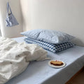 coastal aesthetic minimalist light blue bedding duvet cover set