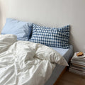 coastal aesthetic minimalist light blue bedding duvet cover set