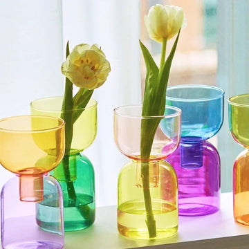 double color glass vase set roomtery aesthetic room decor