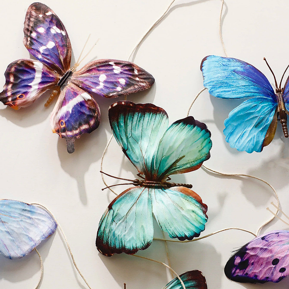 cute and colorful butterflies wall hanging garland