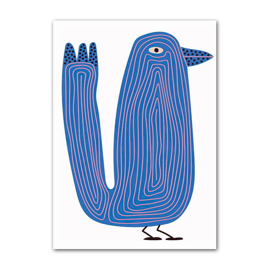 colorful modern art cut out gallery wall art aesthetic posters