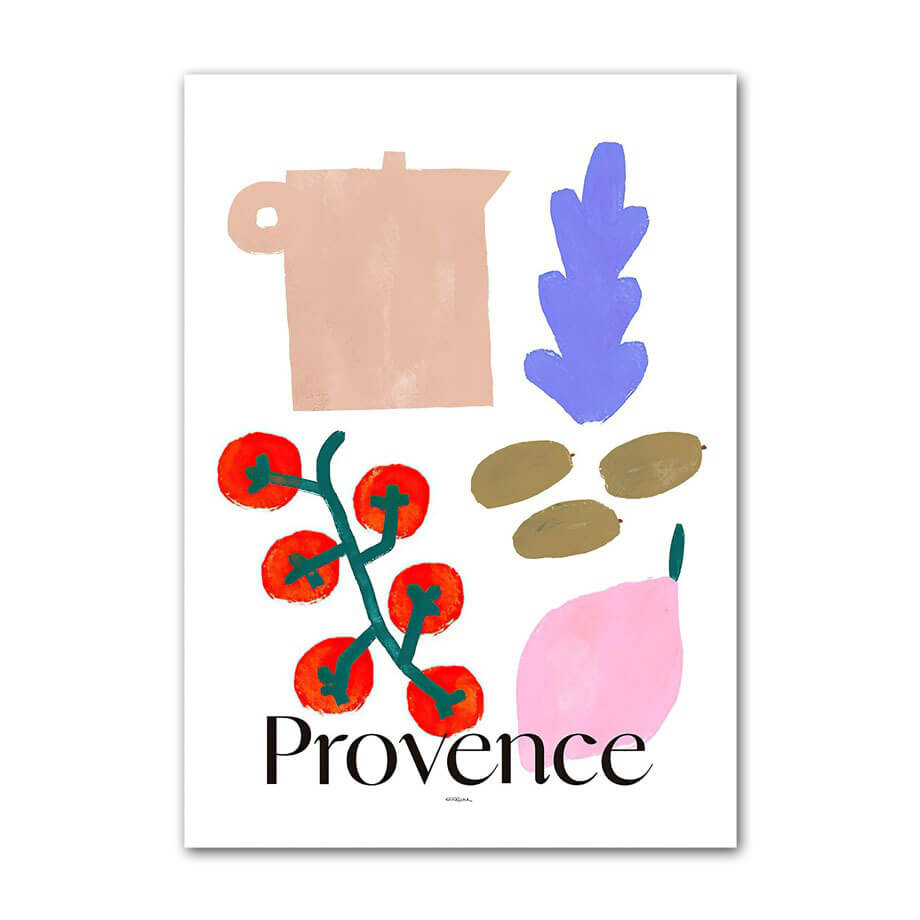 colorful modern art cut out gallery wall art aesthetic posters