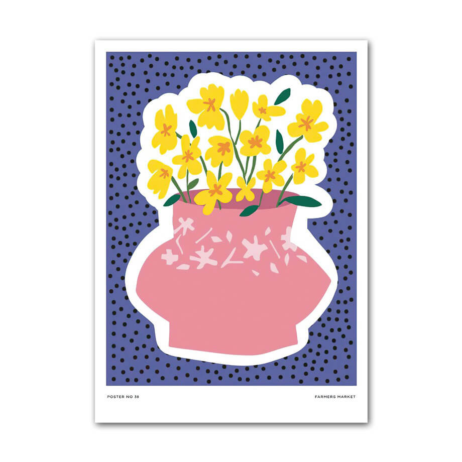 colorful modern art cut out gallery wall art aesthetic posters