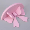 bow shaped wooden mini wall storage shelf for coquette aesthetic rooms