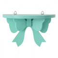 bow shaped wooden mini wall storage shelf for coquette aesthetic rooms