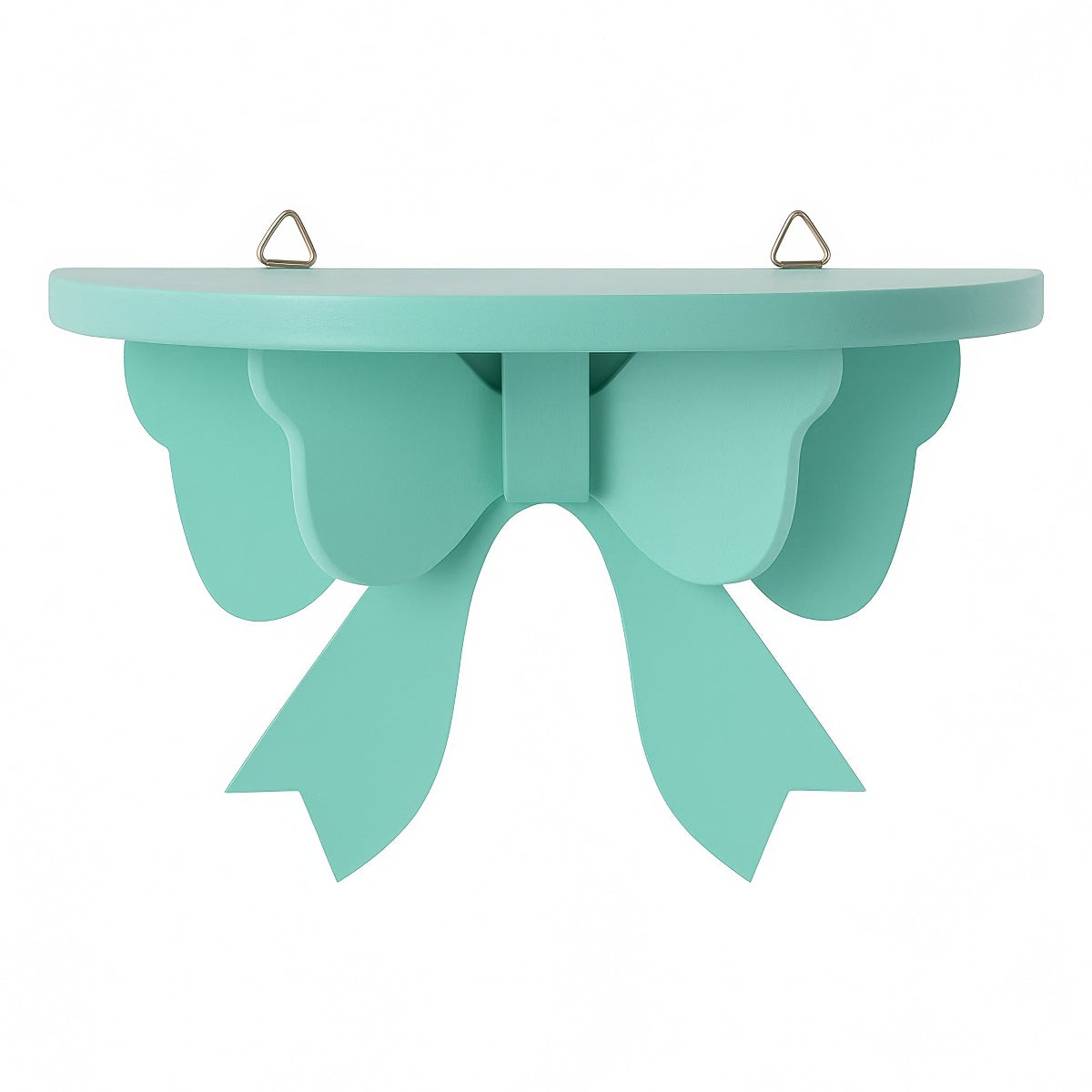 bow shaped wooden mini wall storage shelf for coquette aesthetic rooms