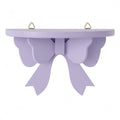 bow shaped wooden mini wall storage shelf for coquette aesthetic rooms