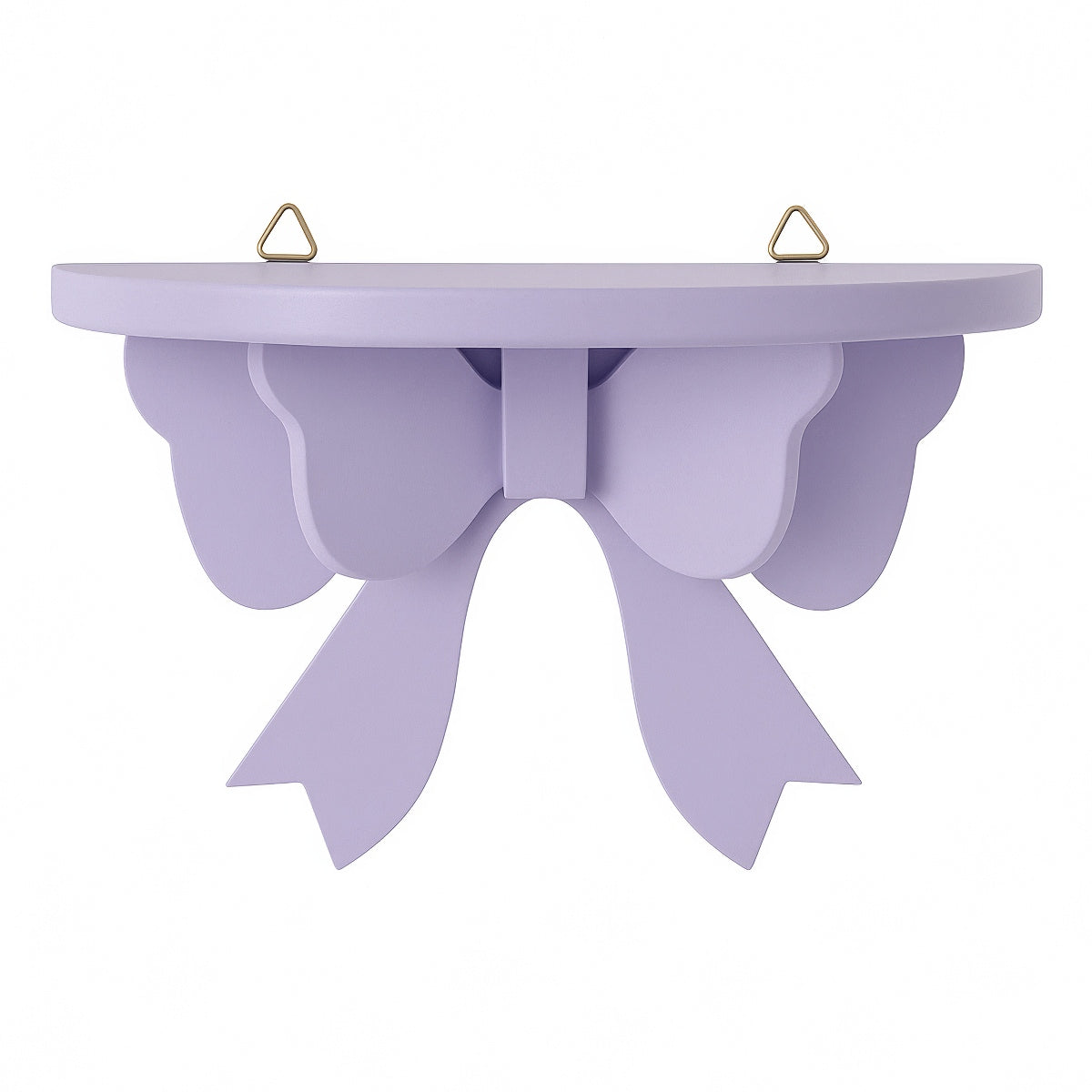 bow shaped wooden mini wall storage shelf for coquette aesthetic rooms