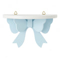bow shaped wooden mini wall storage shelf for coquette aesthetic rooms