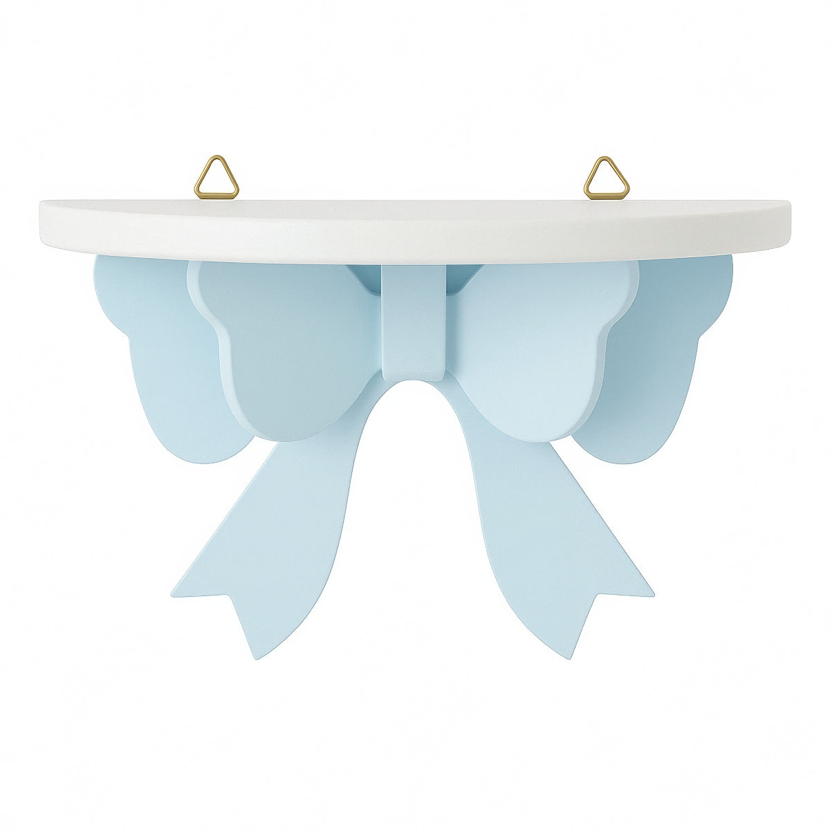 bow shaped wooden mini wall storage shelf for coquette aesthetic rooms