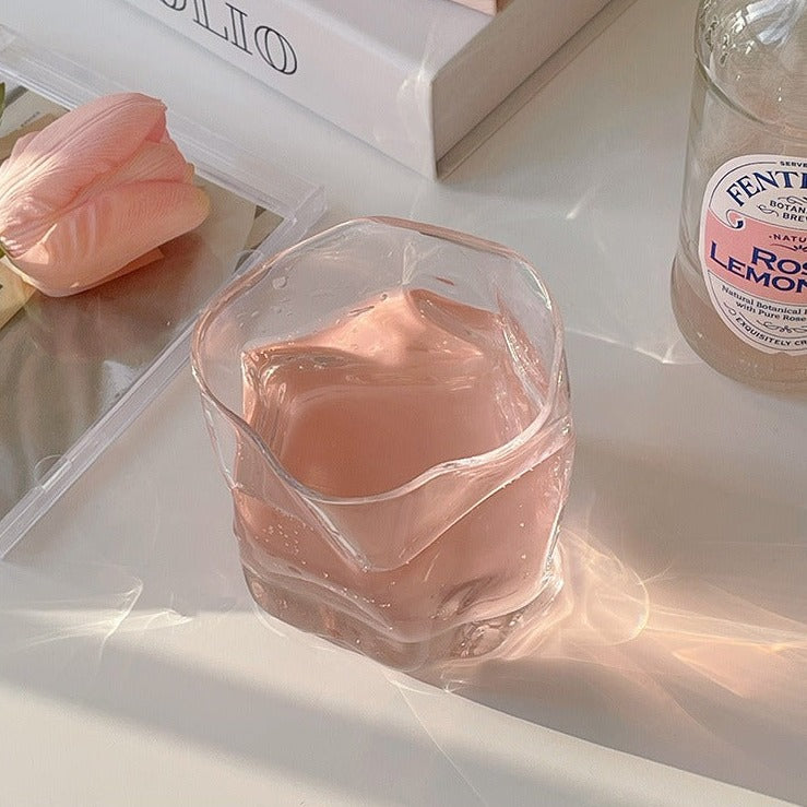 coquette aesthetic crumpled glass decorative cup roomtery