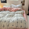 floral coquette print dusty pink color bedding duvet cover set