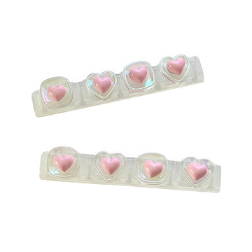 coquette aesthetic desk cable sticky organizer with cute pink hearts