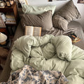 cottagecore aesthetic themed bedding duvet cover set in 100 percent cotton