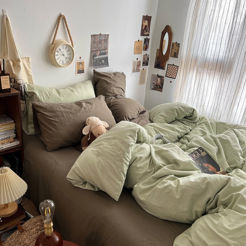 cottagecore aesthetic themed bedding duvet cover set in 100 percent cotton
