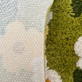 cottagecore aesthetic cute daisies bloom on a grass tufting accent rug