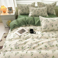 vintage cottagecore aesthetic chamomile flower print bedding set