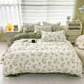 vintage cottagecore aesthetic chamomile flower print bedding set