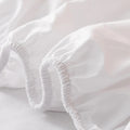 simple solid color cotton fitted sheet for aesthetic bedding setup